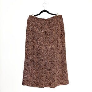 Norton McNaughton Women's Vintage Brown and Cream Maxi Skirt Size L